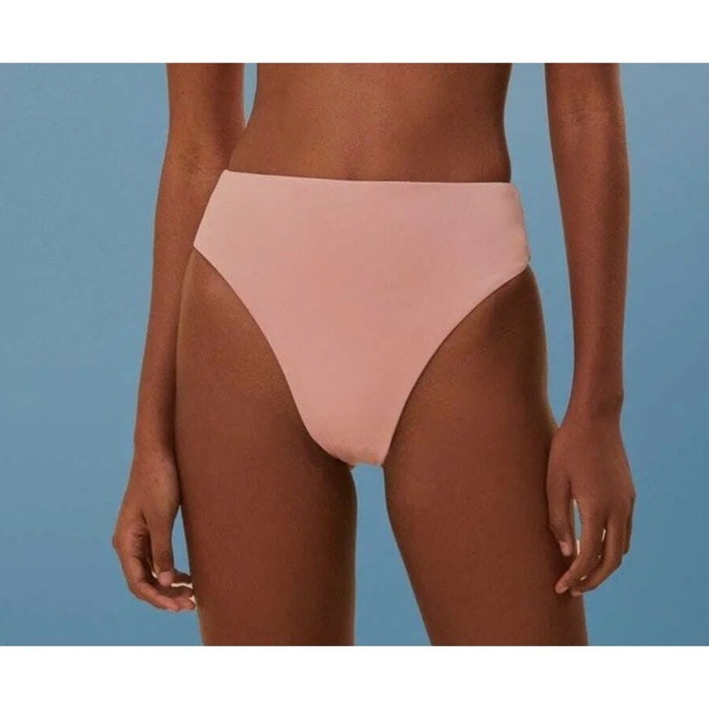 FARM Rio Women Size Small Rose Pink High-Rise Bikini Bottom Resortwear Beach